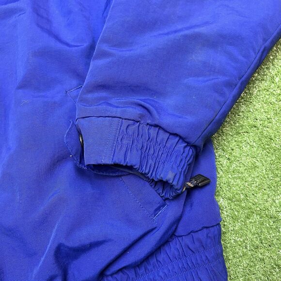 Vintage 90s Carhartt Mens Blue Fleece Lined Full Zip Distressed Nylon Jacket - Picture 3 of 9